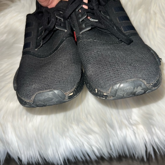 Adidas NMD R1 Core Men’s Black/Solar Red Sneaker Sz 11 - Picture 8 of 12